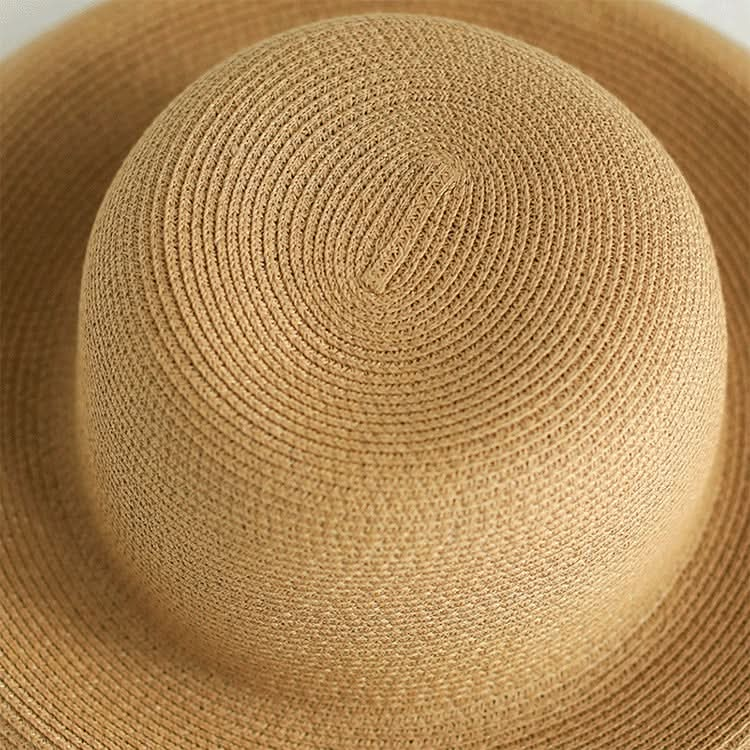 Big Eaves Straw Hat  Female Summer Sunscreen Basin Hat Beach Vacation Sunhat Fisherman Hat Reluova