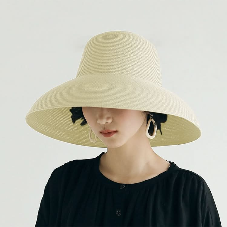 Big Eaves Straw Hat  Female Summer Sunscreen Basin Hat Beach Vacation Sunhat Fisherman Hat Reluova