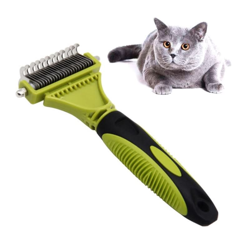 Pet Cat and Dog Cleaning Comb Double-sided Open Knot Hair Brushing Beauty Comb - Reluova