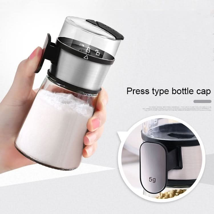 Press Type Salt Control Bottle Kitchen Household Sealed Moisture-Proof Metering Tank Set - Reluova