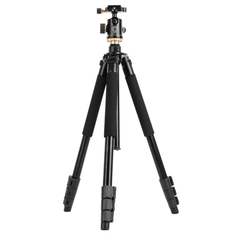 Q338 4-Section Folding Legs Live Broadcast Aluminum Alloy Tripod Mount