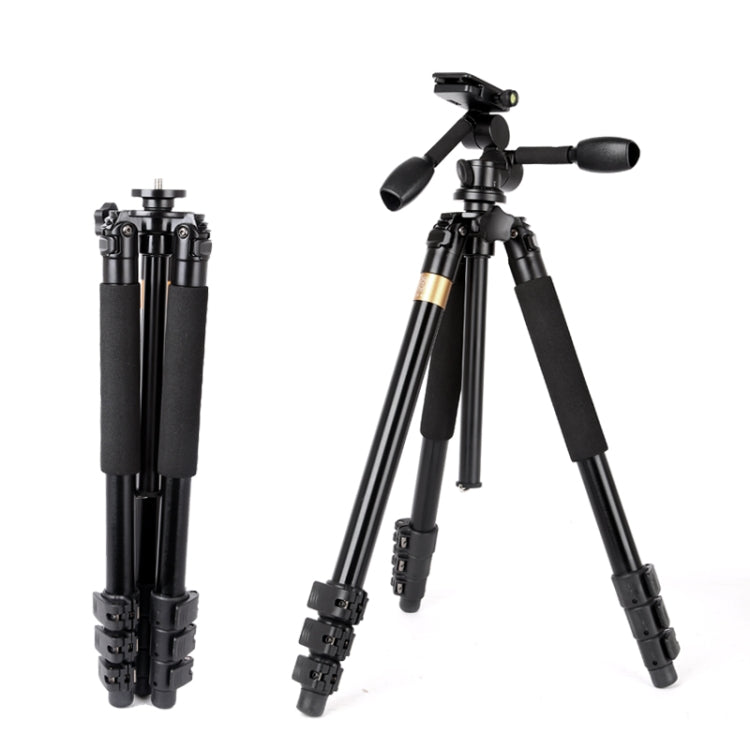 Q620 4-Section Folding Legs Heavy Duty Aluminum Alloy Tripod With Three-Dimensional Damping Tripod Heads