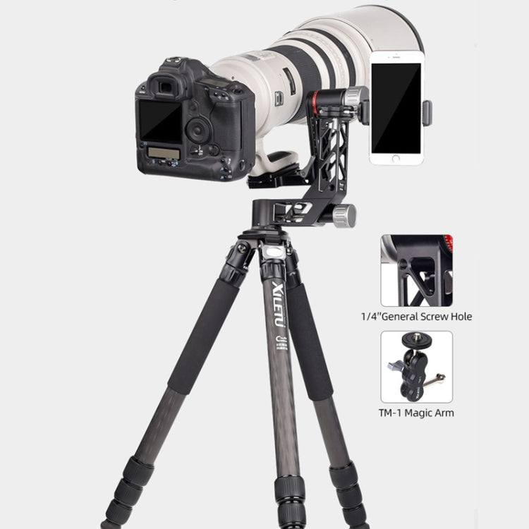 Xiletu Xgh3 360 Degree Rotation Horizontal Cantilever Hollow Gimbal Tripod Head