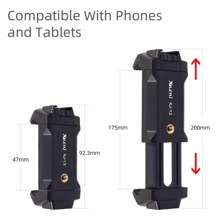 Xiletu Xj-13  Live BroadcastTripod Mount Phone Clamp with 1/4 inch Screw Holes & Cold Shoe Base My Store