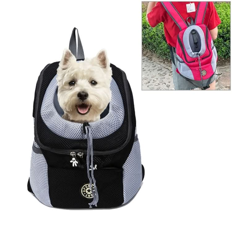 Outdoor Pet Dog Carrier Bag Front Bag Double Shoulder Portable Travel Backpack Mesh Backpack Head - Reluova