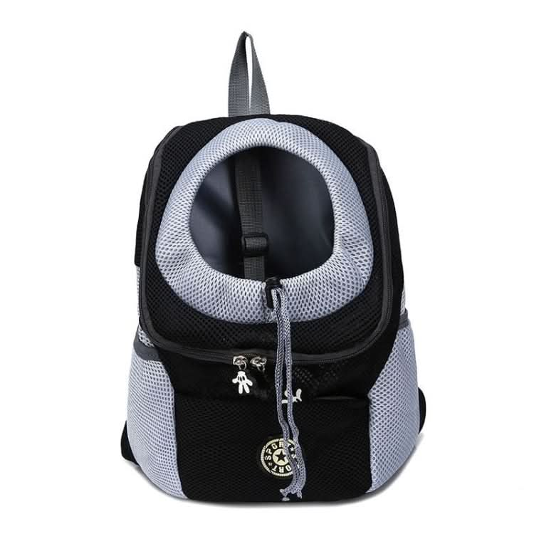 Outdoor Pet Dog Carrier Bag Front Bag Double Shoulder Portable Travel Backpack Mesh Backpack Head - Reluova