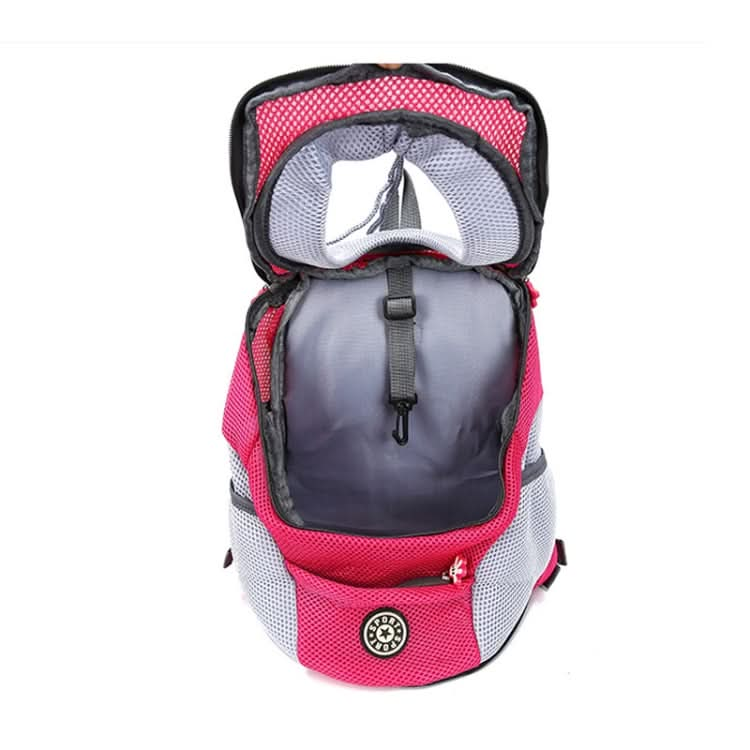 Outdoor Pet Dog Carrier Bag Front Bag Double Shoulder Portable Travel Backpack Mesh Backpack Head - Reluova