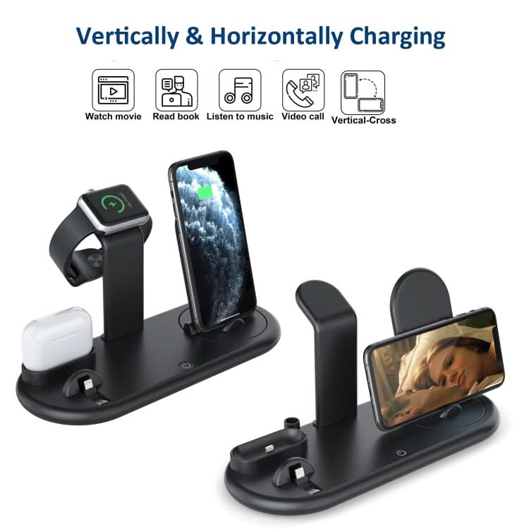 HQ-UD20 Mobile Phone Watch Multi-Function Charging Stand Wireless Charger for Phones & Apple Watch & Airpods