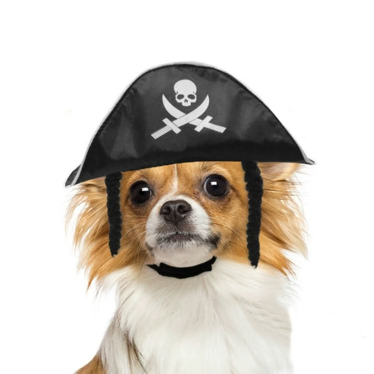 Pet Supplies Halloween Pirate Hat Cat And Dog Wig White Pirate Hat - Reluova