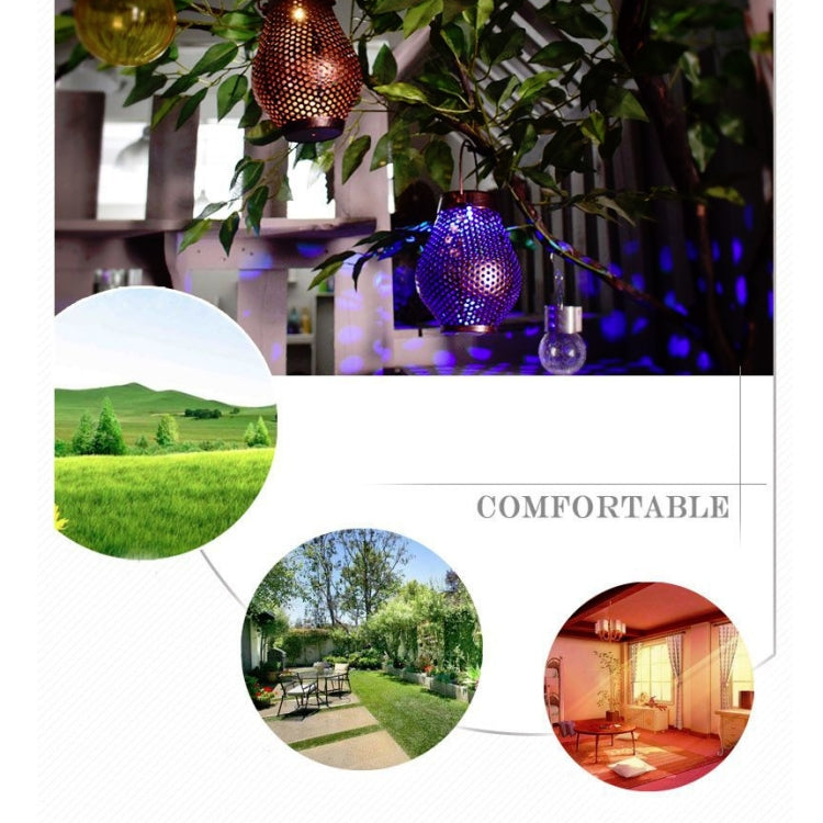 Outdoor Solar Wrought Iron Lantern Garden Decoration Light LED Pendant Lamp My Store