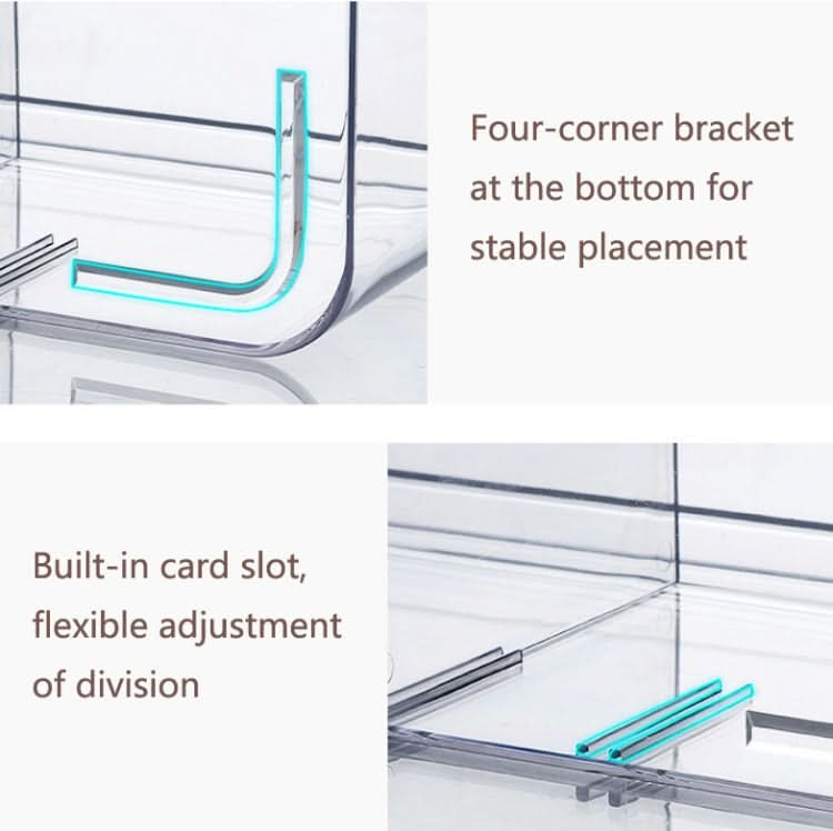 Food Storage Box Transparent Separated Fresh-Keeping Box Refrigerator Plastic Cold Storage Box - Reluova