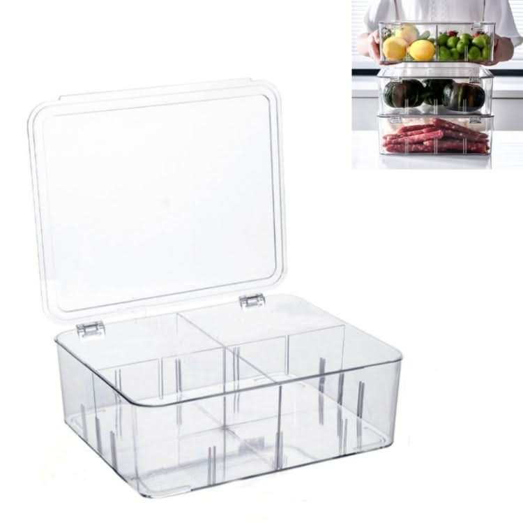 Food Storage Box Transparent Separated Fresh-Keeping Box Refrigerator Plastic Cold Storage Box - Reluova