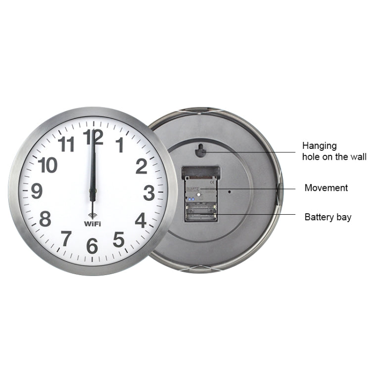 Smart Network Automatic Time Synchronization Wifi Wall Clock Modern Minimalist Silent Living Room Clock My Store