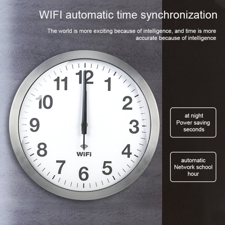 Smart Network Automatic Time Synchronization Wifi Wall Clock Modern Minimalist Silent Living Room Clock My Store