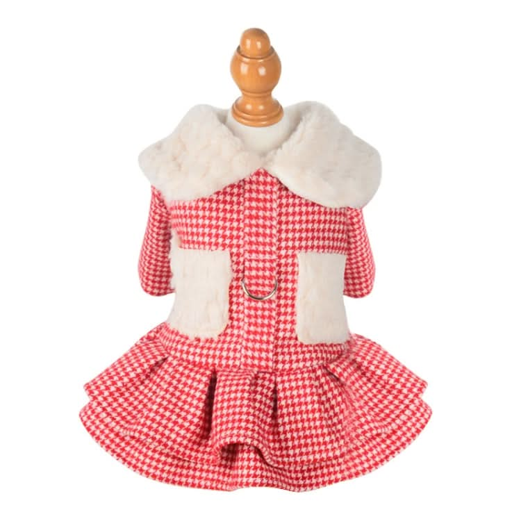 Doll Collar Plus Velvet Warm Pet Cat And Dog Woolen Cloth Princess Dress Without Leash - Reluova