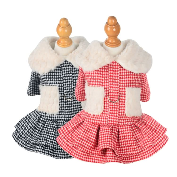 Doll Collar Plus Velvet Warm Pet Cat And Dog Woolen Cloth Princess Dress Without Leash - Reluova