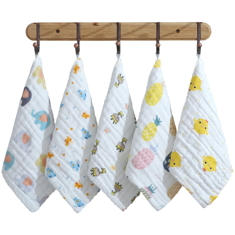 Six-Layer Gauze Cotton Baby Square Handkerchief Saliva Towel Styles Random Delivery My Store