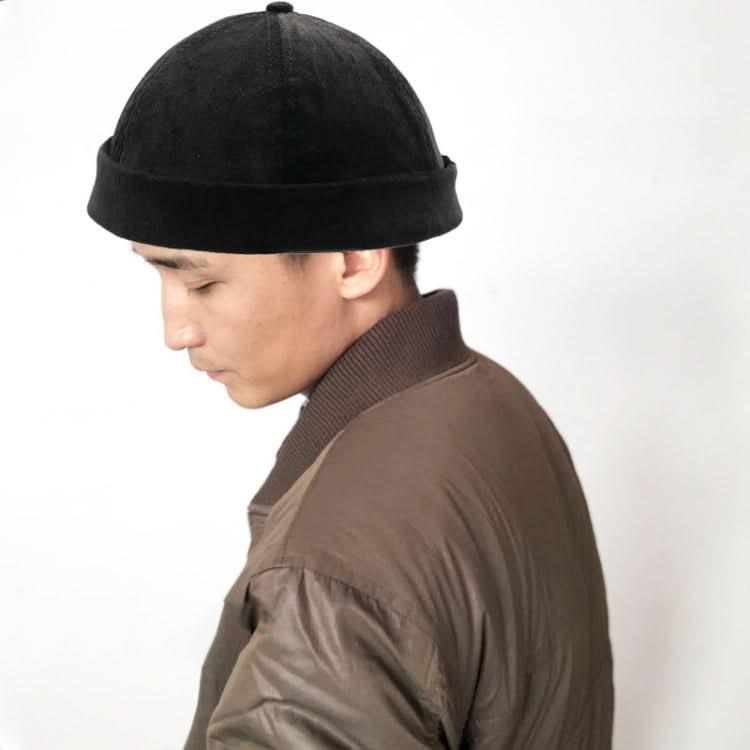 A16 Fall and Winter Corduroy Short Retro Beanie for Men and Women-Reluova