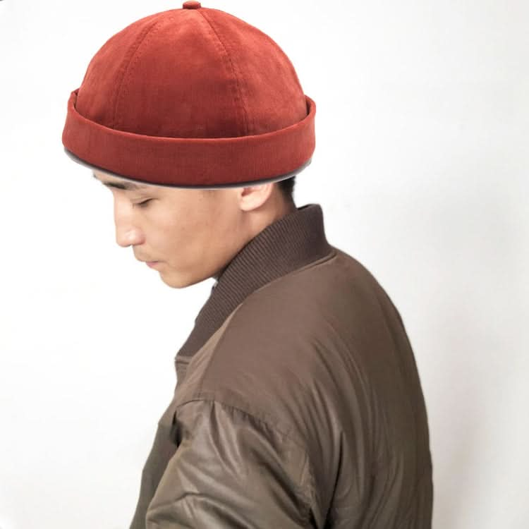 A16 Fall and Winter Corduroy Short Retro Beanie for Men and Women-Reluova