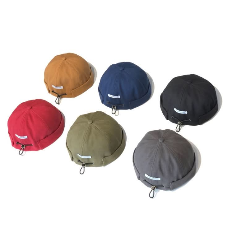 Autumn and Winter Drawstring Dome Hip Hop Hat without Eaves Reluova