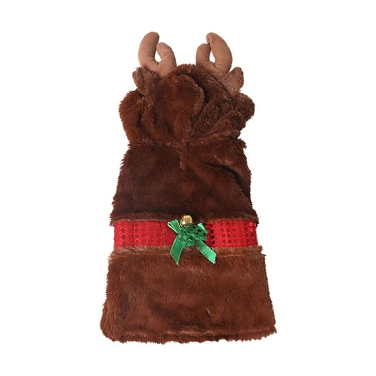 Pet Party Supplies Plush Warm Christmas Reindeer Winter Clothes - Reluova