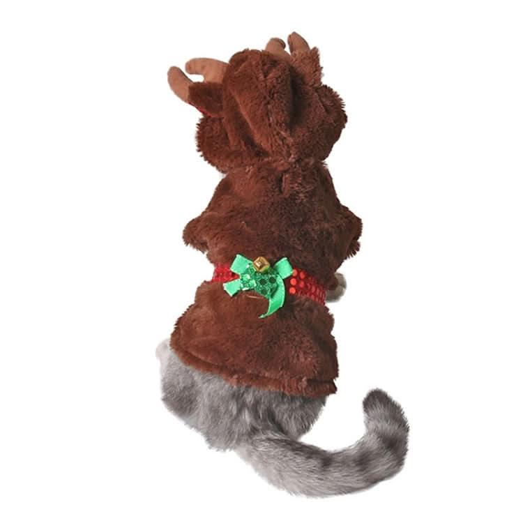 Pet Party Supplies Plush Warm Christmas Reindeer Winter Clothes - Reluova