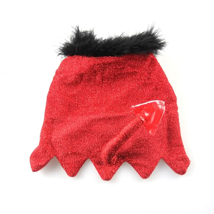 Pet Costume Holiday Warm Halloween Shiny Little Devil Tail Cloak - Reluova