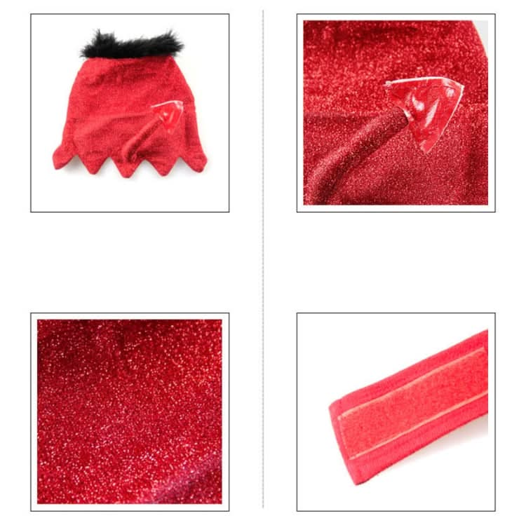 Pet Costume Holiday Warm Halloween Shiny Little Devil Tail Cloak - Reluova