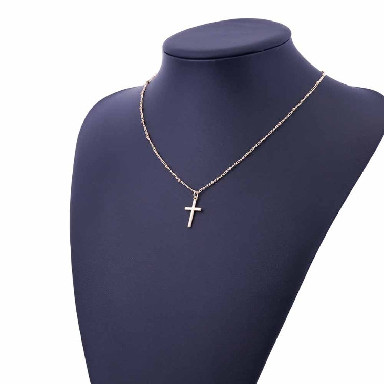 Women Fashion Bright Electroplating Cross Jewelry Necklace Reluova