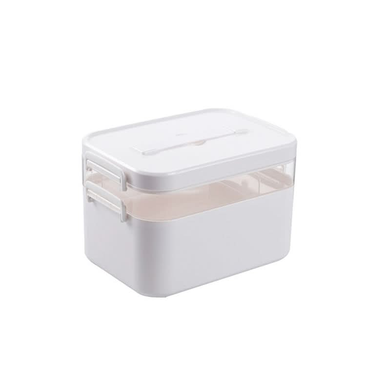 Household Portable Cosmetic Finishing Storage Box Large-capacity Family Safety Emergency Storage Box Double-layer Medicine Case Reluova