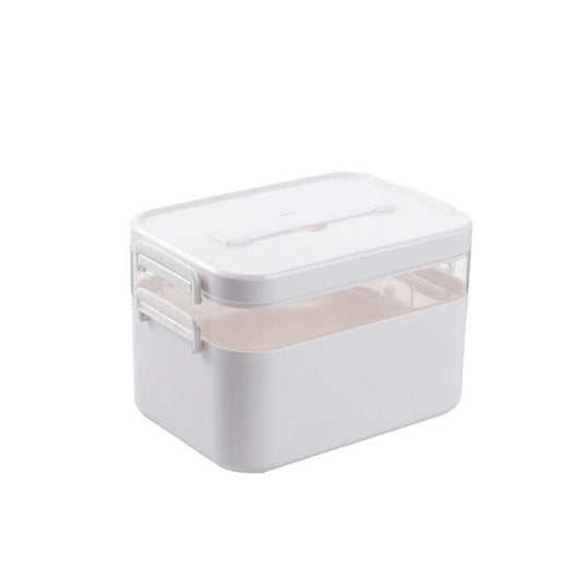 Household Portable Cosmetic Finishing Storage Box Large-capacity Family Safety Emergency Storage Box Double-layer Medicine Case