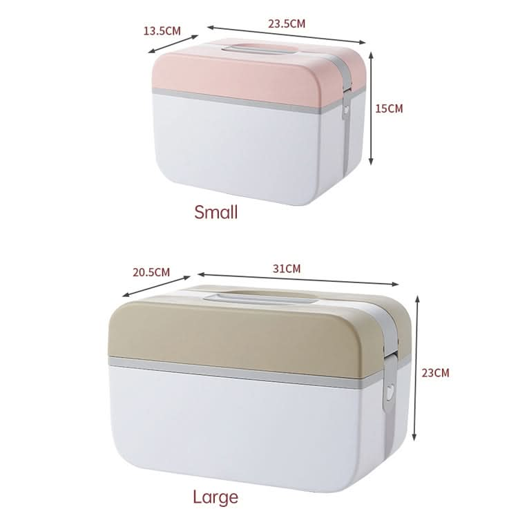 Multifunctional Household Dustproof Family Safety Emergency Storage Box Double-layer Medicine Case