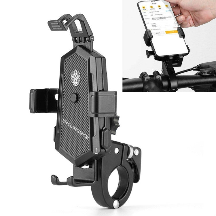 Bicycle Mobile Phone Holder Can Rotate And Adjust Fixed Aluminum Alloy Bracket Automatic Grab Bracket Reluova