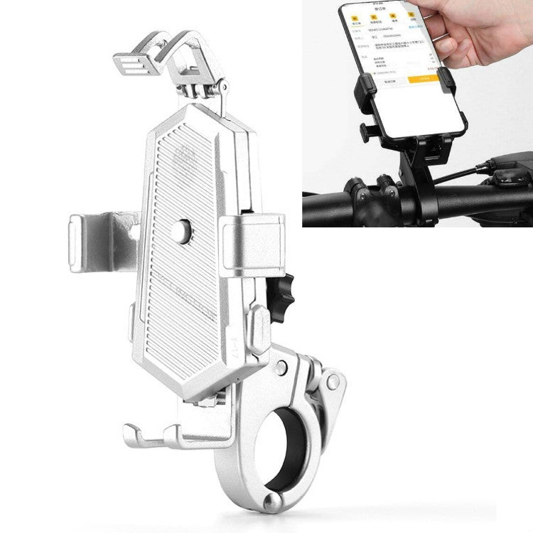 Bicycle Mobile Phone Holder Can Rotate And Adjust Fixed Aluminum Alloy Bracket Automatic Grab Bracket Reluova