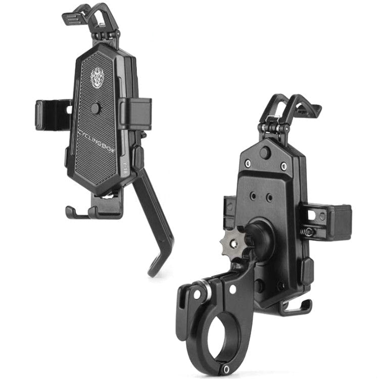 Bicycle Mobile Phone Holder Can Rotate And Adjust Fixed Aluminum Alloy Bracket Automatic Grab Bracket Reluova