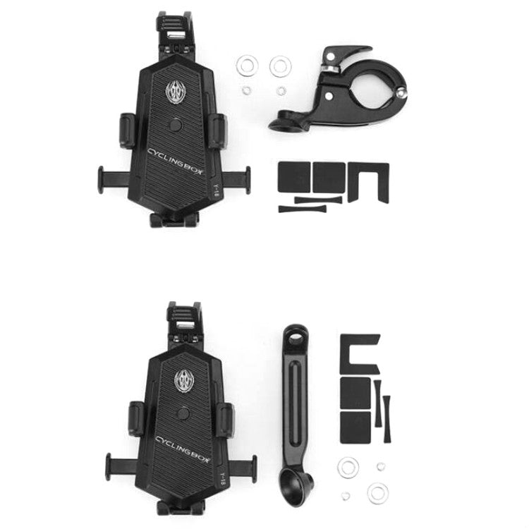 Bicycle Mobile Phone Holder Can Rotate And Adjust Fixed Aluminum Alloy Bracket Automatic Grab Bracket Reluova