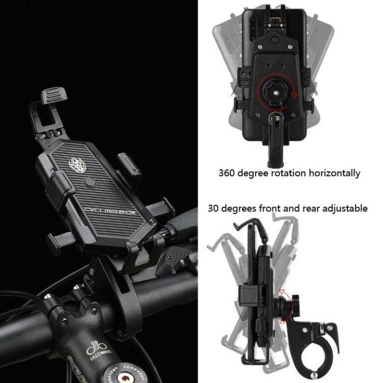 Bicycle Mobile Phone Holder Can Rotate And Adjust Fixed Aluminum Alloy Bracket Automatic Grab Bracket Reluova