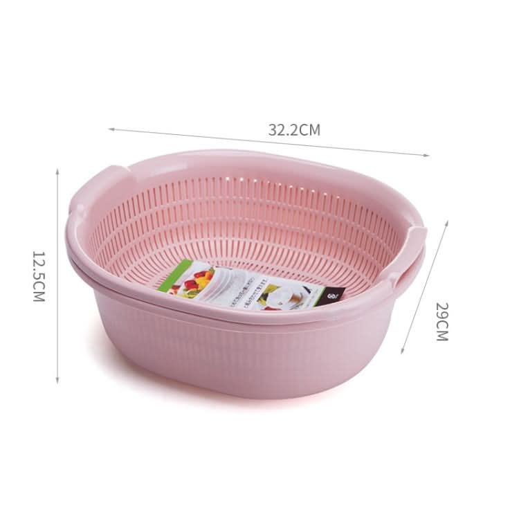 Double-Layer Vegetable Washing & Draining Basket Kitchen Fruit & Vegetable Storage Basket - Reluova