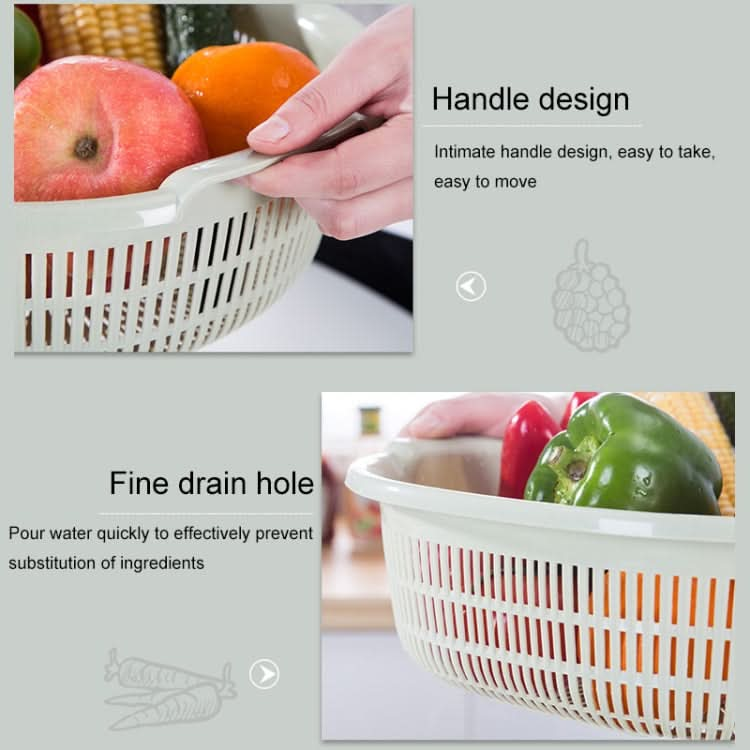 Double-Layer Vegetable Washing & Draining Basket Kitchen Fruit & Vegetable Storage Basket - Reluova