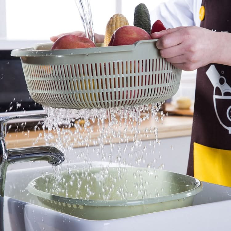 Double-Layer Vegetable Washing & Draining Basket Kitchen Fruit & Vegetable Storage Basket - Reluova