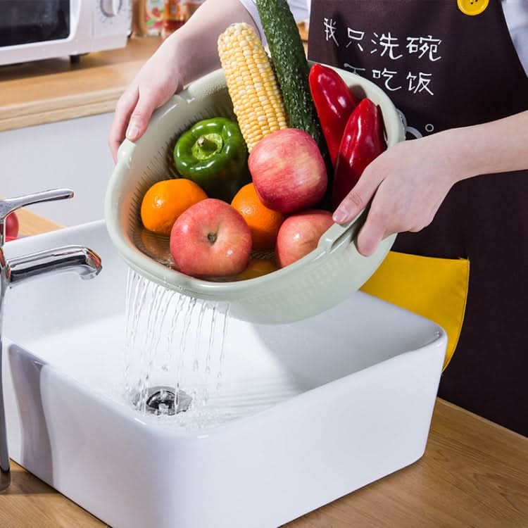 Double-Layer Vegetable Washing & Draining Basket Kitchen Fruit & Vegetable Storage Basket - Reluova