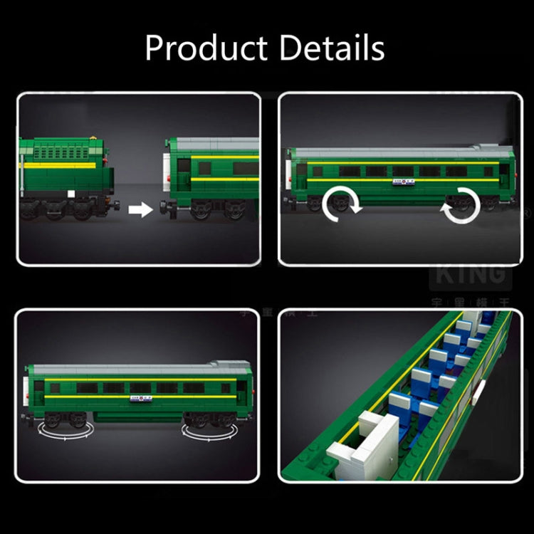 NJ2 Internal Combustion Locomotive Remote Control Green Train Puzzle Assembled Building Block Children Toy Model Reluova