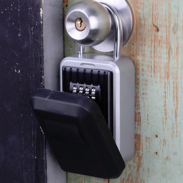 Password Key Box Wall-Mounted Metal Box Password Box Outdoor Key Anti-Theft Storage Box Reluova