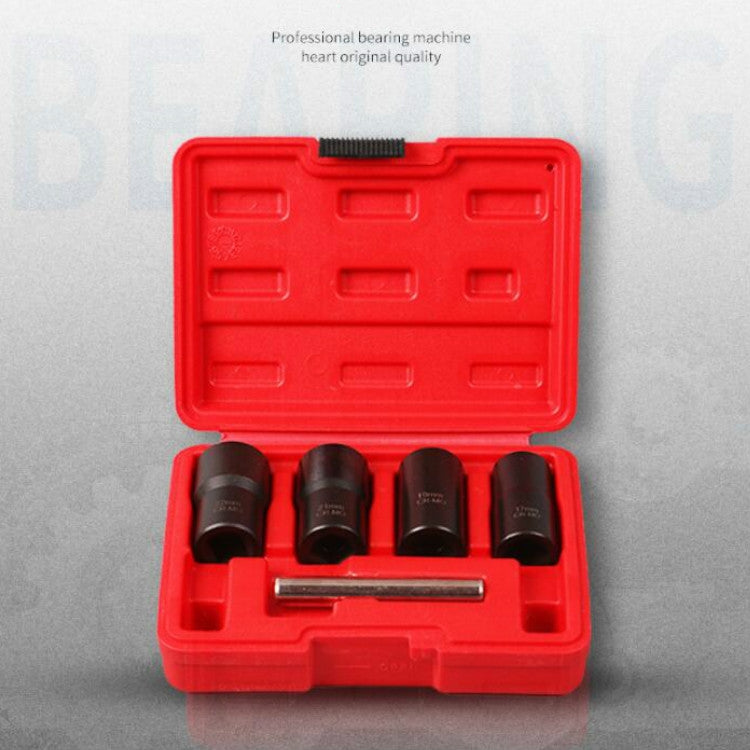 5 In 1 Non-Slip Sleeve Set Chrome-Molybdenum Steel Nut Disassembly Tool Sliding Tooth Nut Remover-Reluova