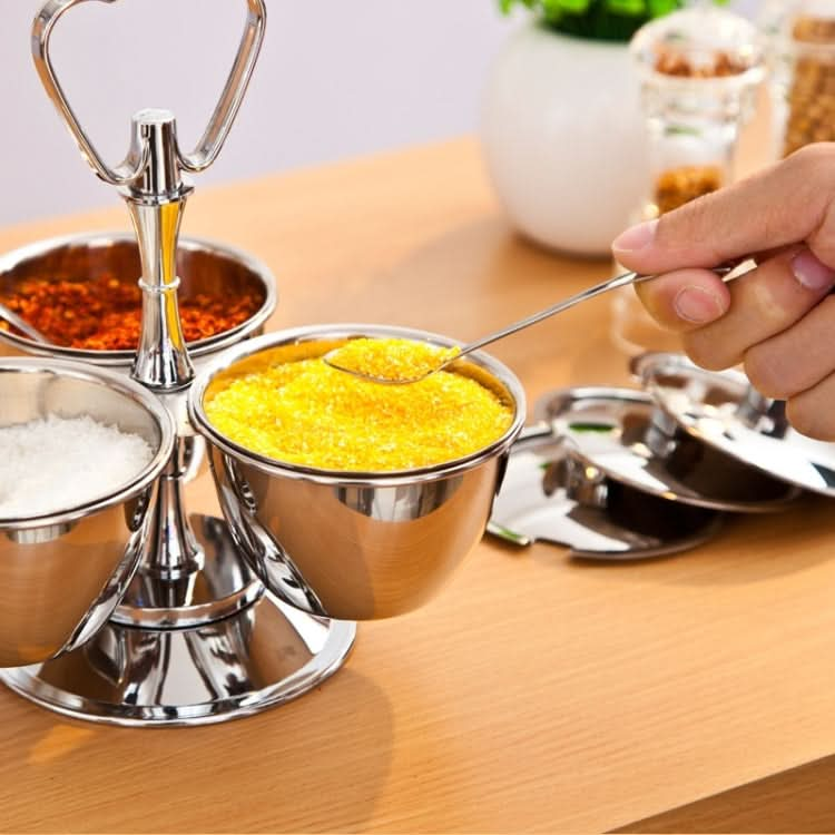 Stainless Steel Rotating Seasoning Pot Set - Reluova