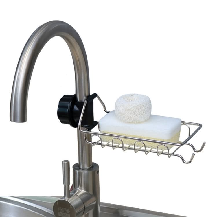 Faucet Rack Stainless Steel Perforated Free Kitchen Sink Storage Rack Rag Sponge Drain Rack - Reluova