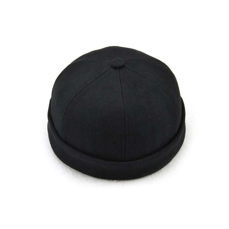 G12788 Iron Mark Street Melon Skullcap Retro Flanged Landlord Hat without Eaves Reluova