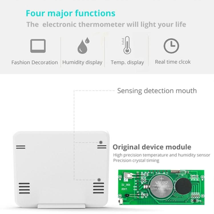 Multifunction Automatic Electronic Temperature and Humidity Monitor Clock with 3.2 inch Large LCD Screen Reluova