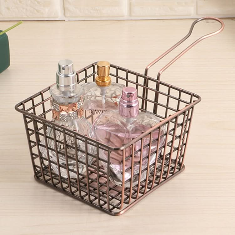 Electroplating Wrought Iron Fries Fried Basket Mini Grid Fried Food Storage Basket - Reluova