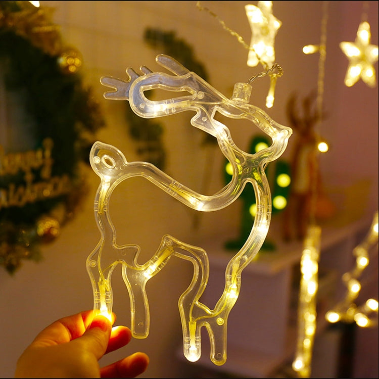 LED Curtain Lights Christmas Decoration Bell And Deer String Lights My Store